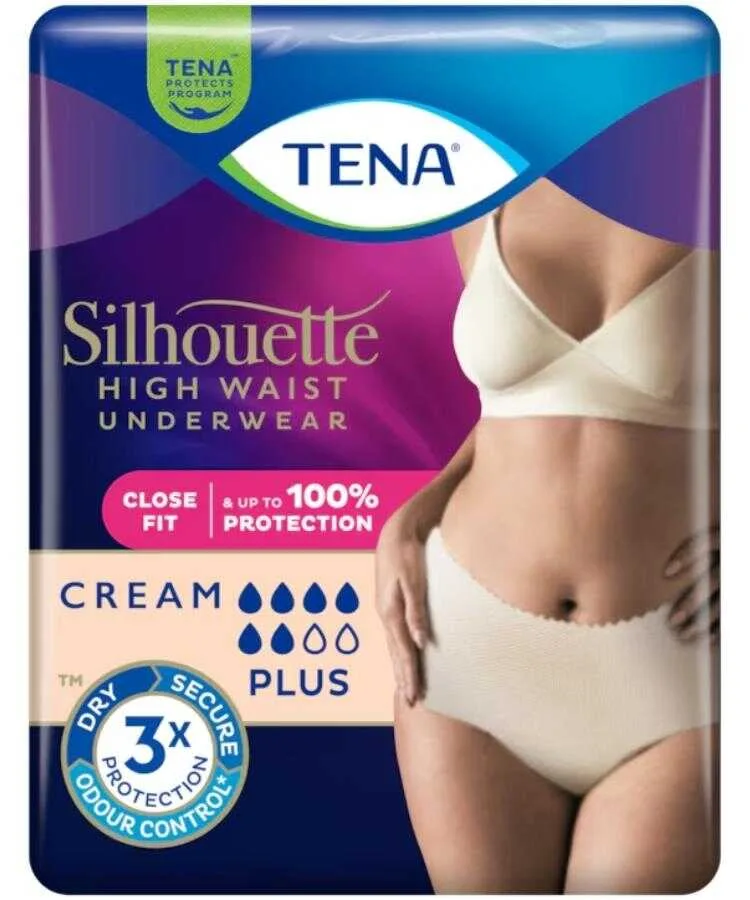 Tena Silhouette Plus Kadınlara Özel Yüksek Bel Emici Külot Ten Medium 9 lu