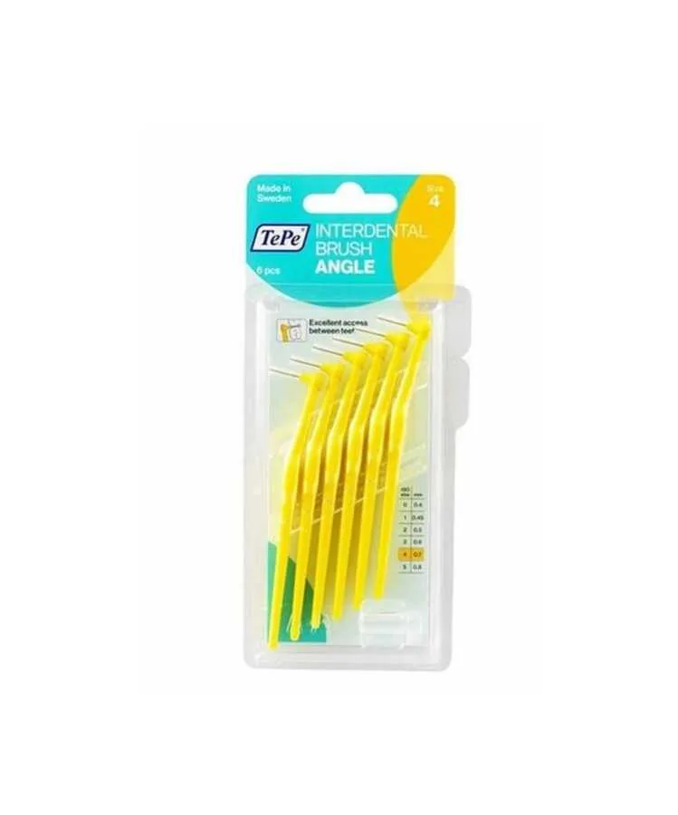 Tepe İnterdental Brush Angle Arayüz Fırçası Sarı 0,7 Mm 6'li Paket Size "4"
