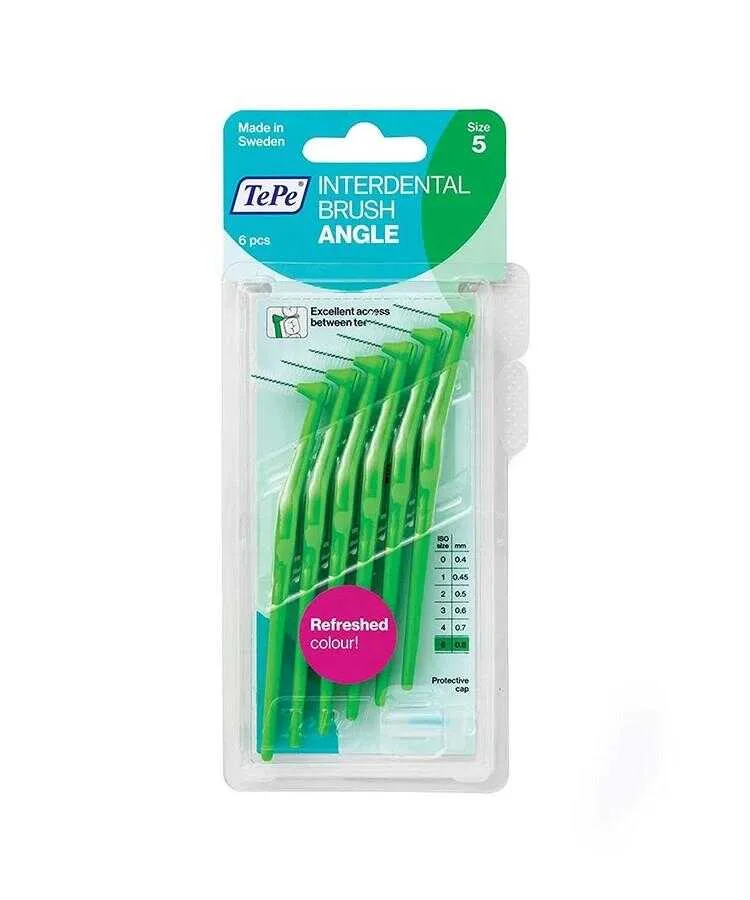 Tepe İnterdental Brush Angle Arayüz Fırçası Yeşil 0,8 Mm 6'li Paket Size "5"