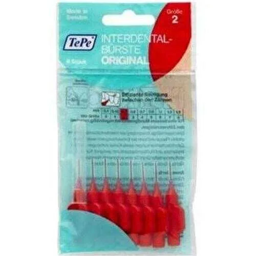 Tepe İnterdental Brush Orginal Diş Arasi Firçasi Kirmizi 0,5 Mm 8'li Paket Size "2"