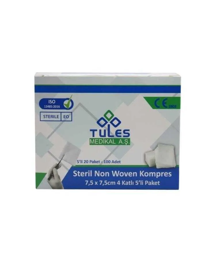 Tules Gaz Kompres 7,5x7,5 5'li 20 Paket
