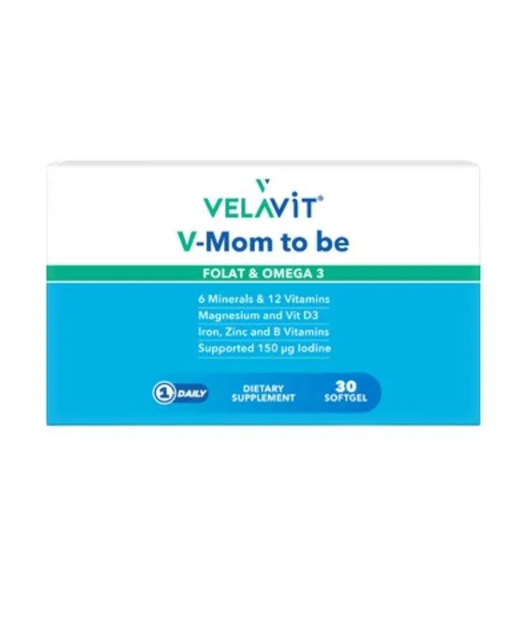 Velavit V-Mom To Be Folat ve Omega3 30 Softgel