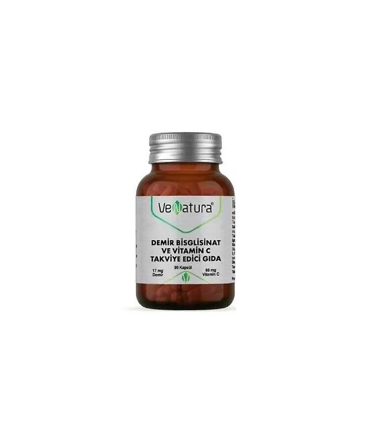 Venatura Demir Bisglisinat Vitamin C 90 Kapsül