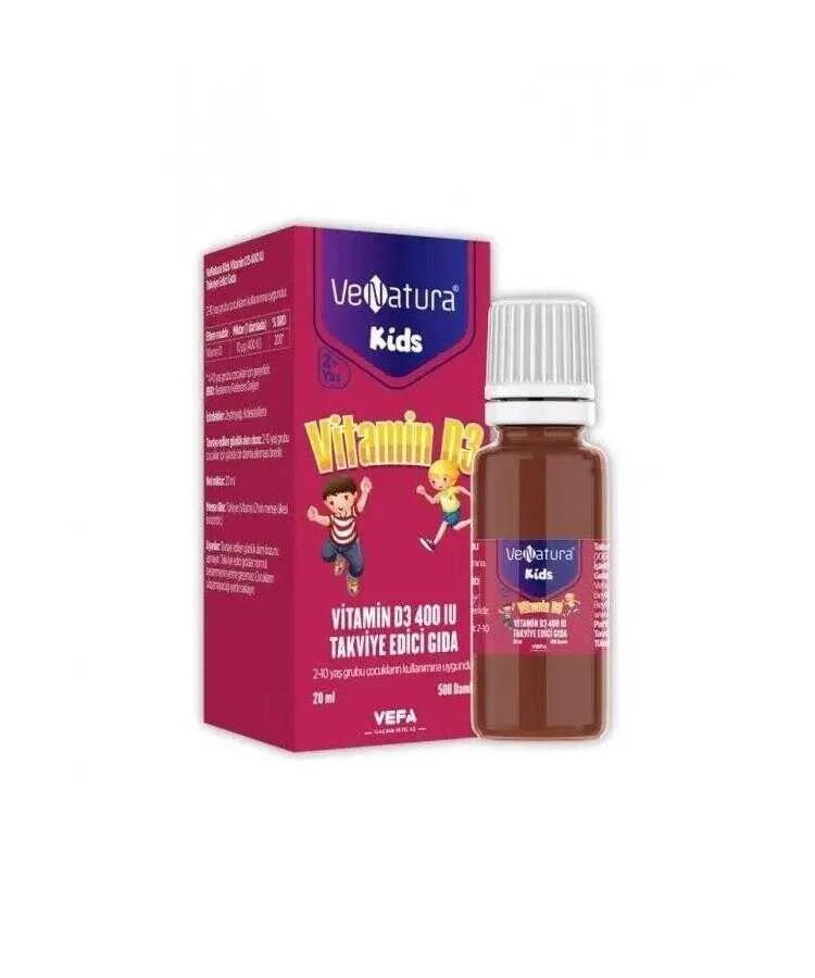 Venatura Kids Vitamin D3 400 IU Damla 20 ML