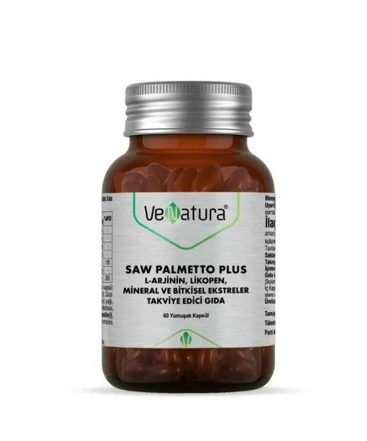 Venatura Saw Palmetto Plus L-Arjinin Likopen Mineral 60 Kapsül