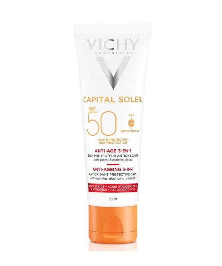 Vichy Capital Ideal Soleil Anti Age 3 in 1 Antioxidant Care Cream SPF50 50 ML