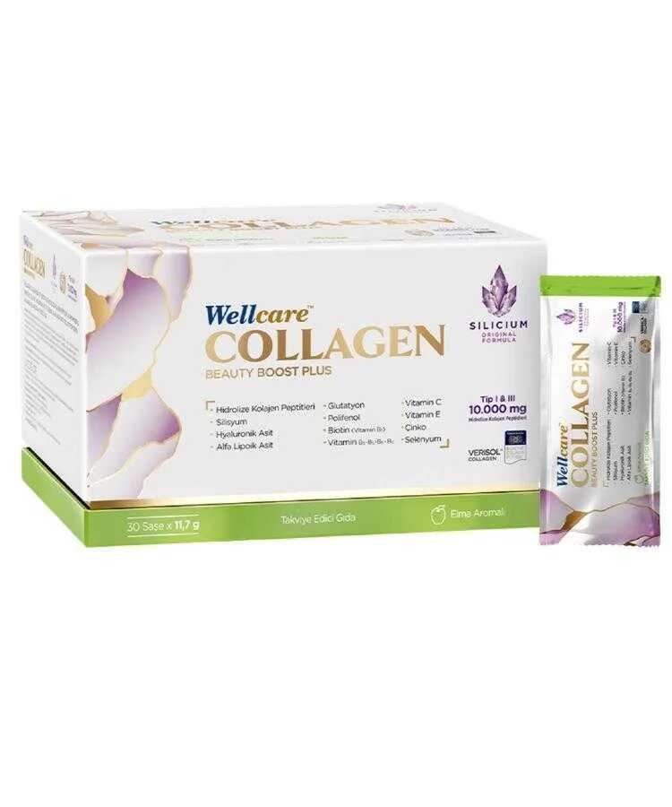 Wellcare Collagen Beauty Boost Plus 10.000 mg Elma Aromalı 30 Saşe