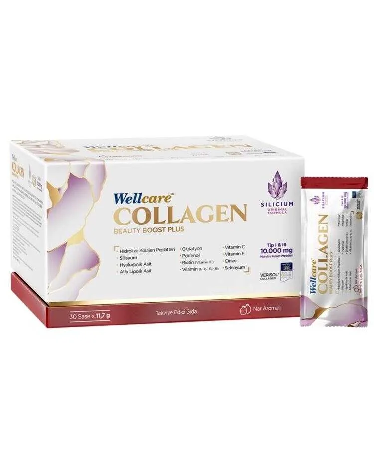 Wellcare Collagen Beauty Boost Plus 10.000 mg Nar Aromalı 30 Saşe