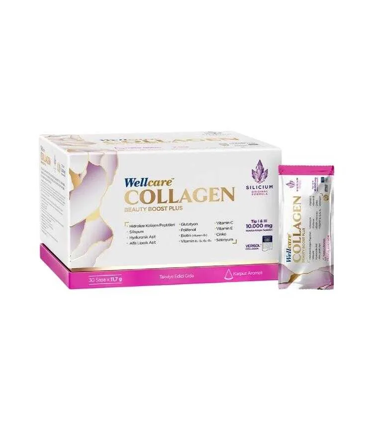 Wellcare Collagen Beauty Boost Plus Karpuz Aromalı 10.000 mg 30 Saşe