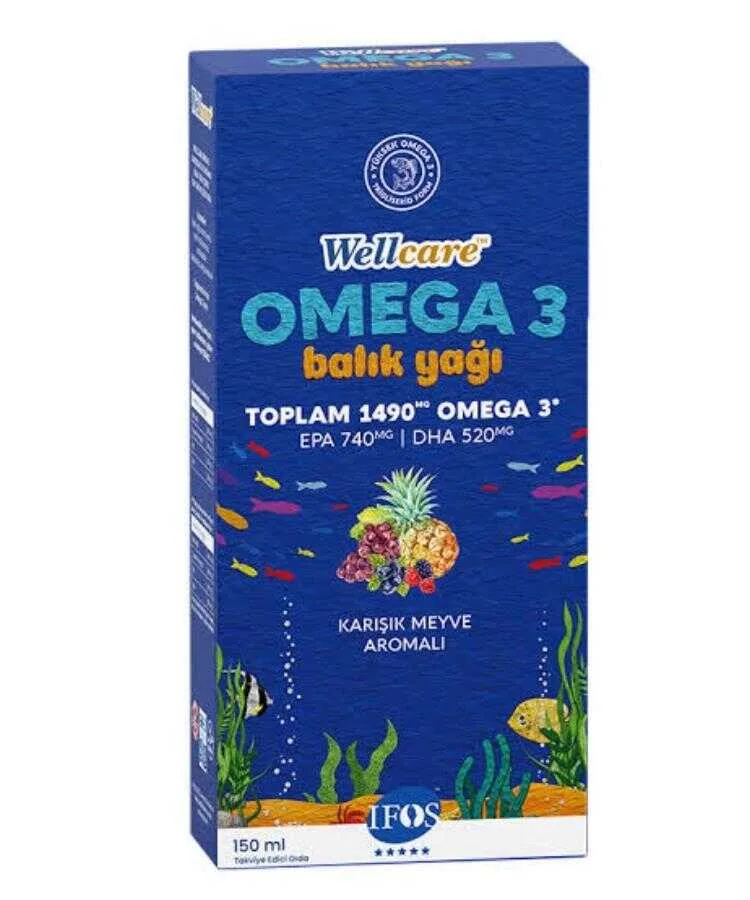 Wellcare Omega 3 Karışık Meyve Aromalı 150 ml Şurup