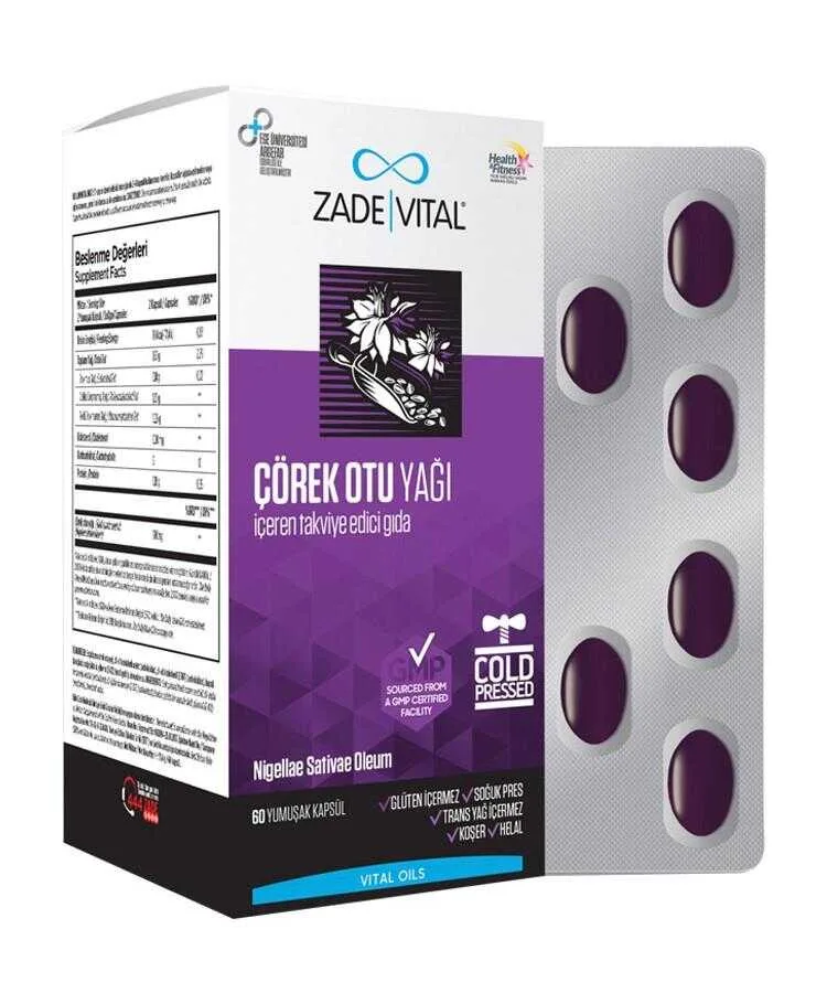 Zade Vital Çörek Otu Yağı 60 Kapsül