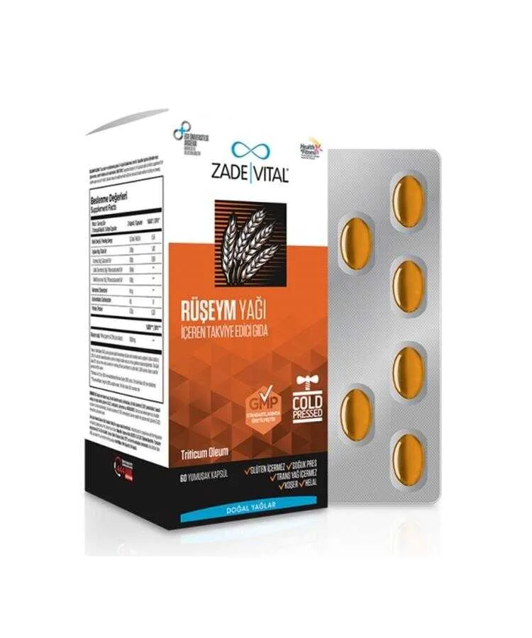 Zade Vital Ruşeym Yağı Yumuşak Blister 60 Kapsül