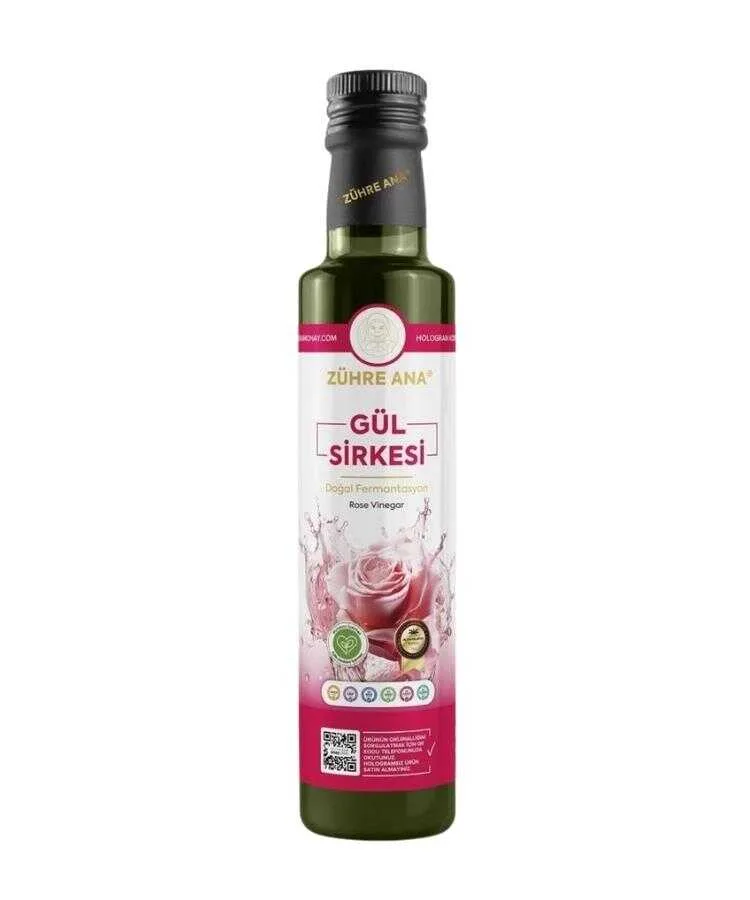 Zühre Ana Gül Sirkesi Doğal Fermantasyon 500 ML