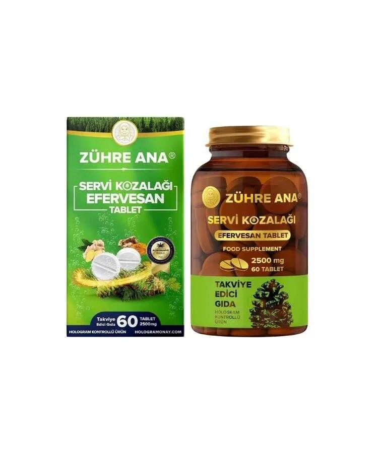 Zühre Ana Servi Kozalağı 2500 Mg 60 Efervesan Tablet